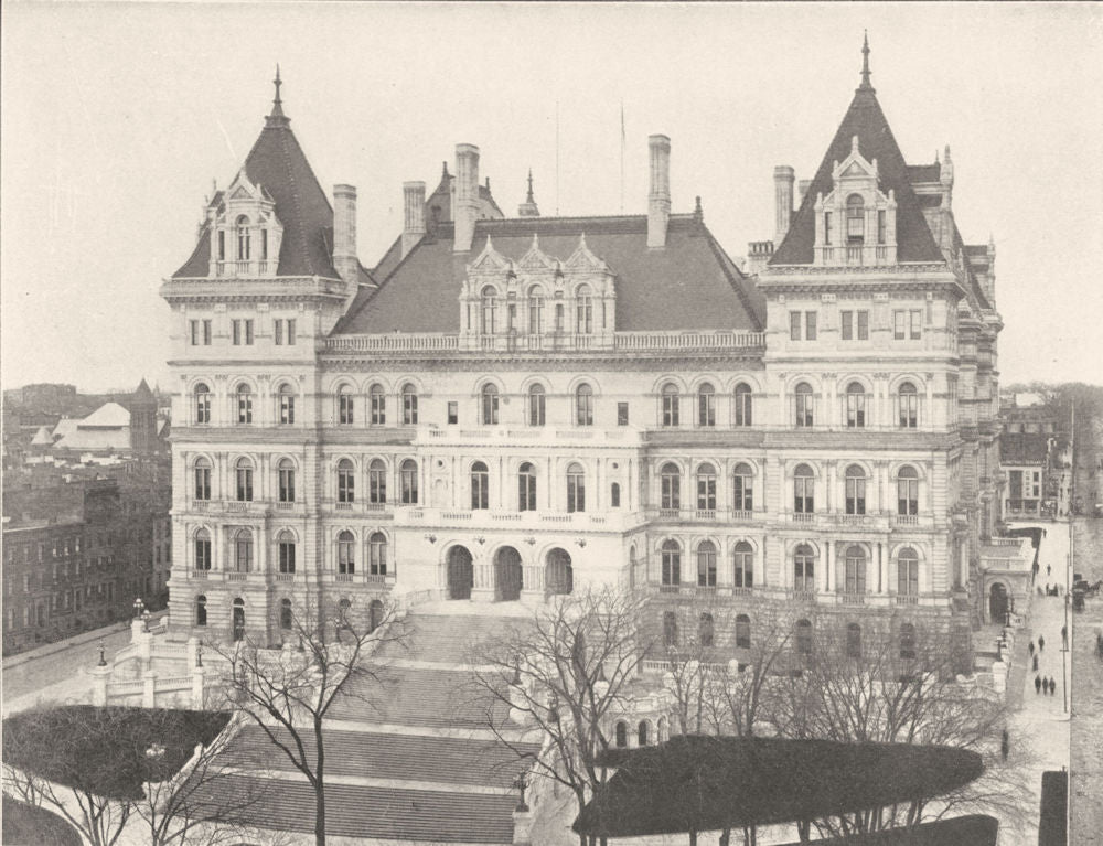 NEW YORK. The State Capitol at Albany 1907 old antique vintage print picture